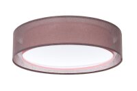 Runde Deckenlampe Stoffschirm Rot E27 &Oslash;60 cm blendarm