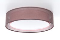 Runde Deckenlampe Stoffschirm Rot E27 Ø60 cm blendarm