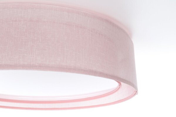 Deckenleuchte Stoff Rosa E27 Ø50 cm rund gemütlich