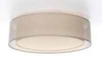 Runde Deckenlampe Stoff Braun Gold E27 Ø60 cm...