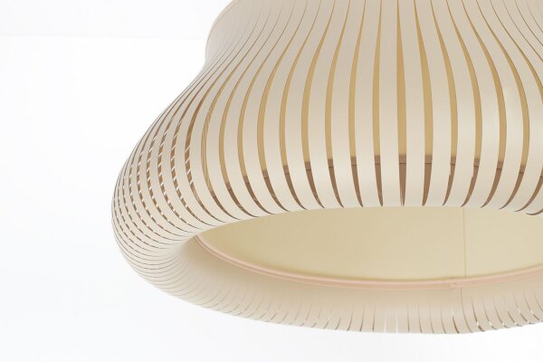 Hängelampe Beige E27 Ø30 cm rund blendarm gemütlich