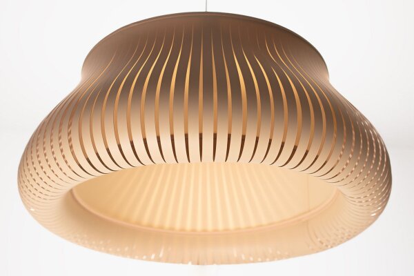 Hängelampe Beige E27 Ø30 cm rund blendarm gemütlich