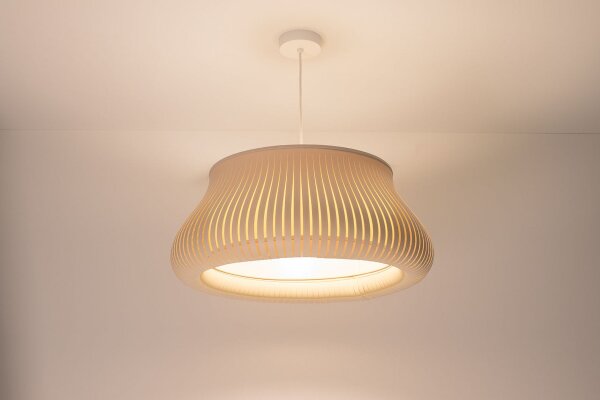 Hängelampe Beige E27 Ø30 cm rund blendarm gemütlich