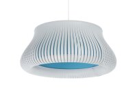 Runde Pendelleuchte Blau Wei&szlig; E27 &Oslash;40 cm...