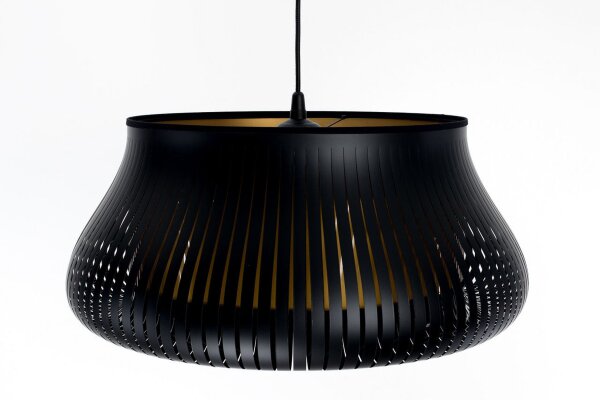 Hängelampe Schwarz E27 Ø30 cm rund gemütlich blendarm