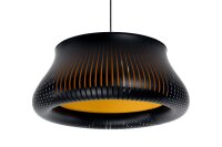 Runde Pendelleuchte Gold Schwarz E27 &Oslash;40 cm blendarm
