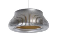 Runde Pendelleuchte Silber wohnlich E27 Ø40 cm...