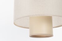 Runde Hängelampe Stoff Cremebeige E27 Ø35 cm...