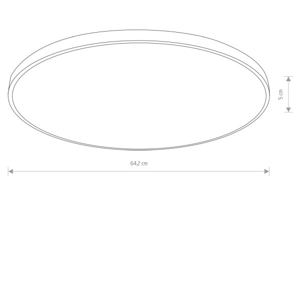 LED Deckenlampe Stahl Weiß 3000 K Modern IP44 rund