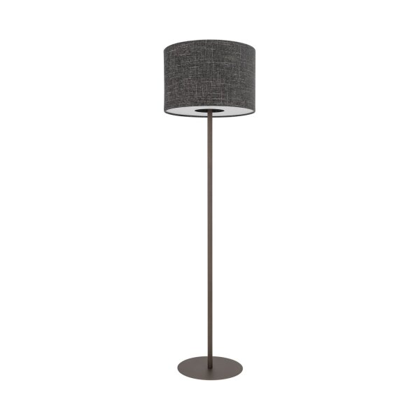 Stehleuchte Stahl Stoff Schwarz E27 B:46 cm Modern