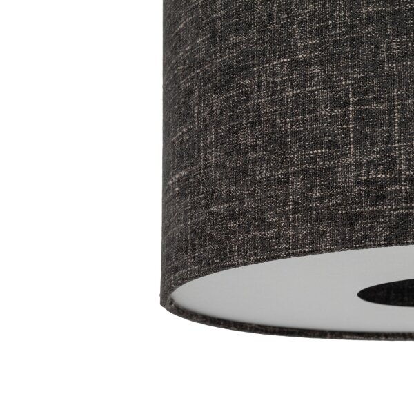 Stehleuchte Stahl Stoff Schwarz E27 B:46 cm Modern