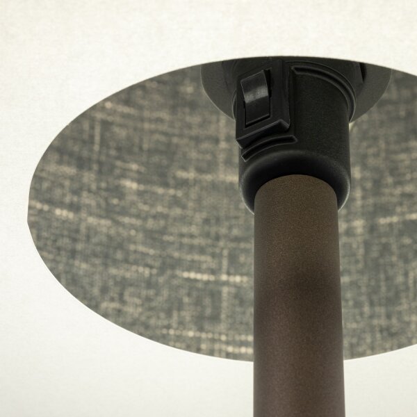 Stehleuchte Stahl Stoff Schwarz E27 B:46 cm Modern