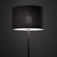 Stehleuchte Stahl Stoff Schwarz E27 B:46 cm Modern