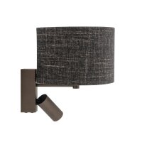 Wandlampe Stoff Leselicht E27 GU10 B:30 cm Schalter