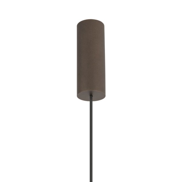 Pendelleuchte Stahl Stoff Schwarz E27 L:50 cm rund