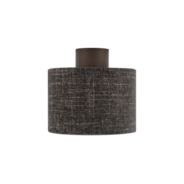 Deckenlampe Stahl Stoff Schwarz E27 B:23 cm rund