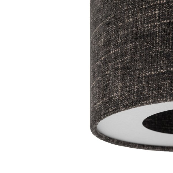 Deckenlampe Stahl Stoff Schwarz E27 B:23 cm rund