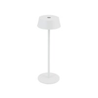 LED Akku Tischleuchte Alu Weiß 10 h IP54 3000 K...
