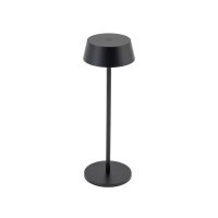 LED Tischlampe Akku Alu Schwarz 10 h IP54 3000 K 32 cm