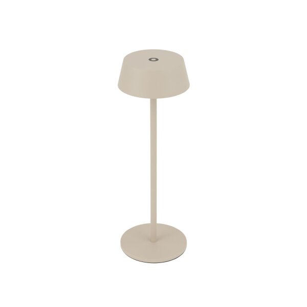 LED Akku Tischleuchte Alu Beige 10 h IP54 3000 K 32 cm