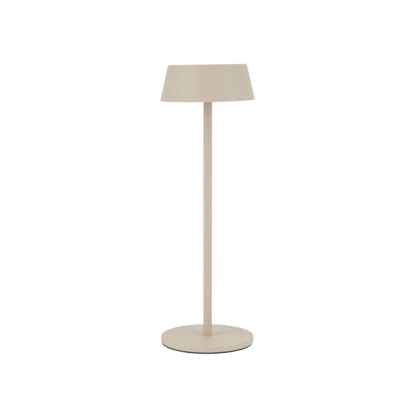 LED Akku Tischleuchte Alu Beige 10 h IP54 3000 K 32 cm