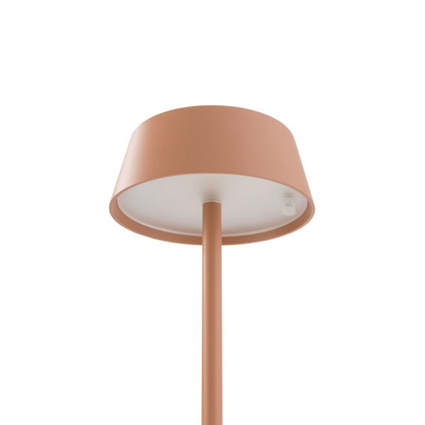 LED Tischleuchte Akku Alu Terrakotta 10 h IP54 3000 K