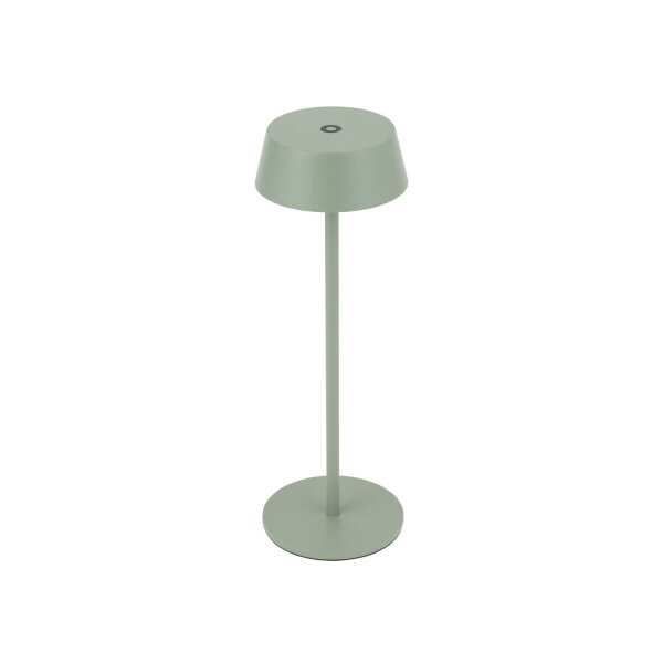 LED Akku Tischlampe Alu Grün 10 h IP54 3000 K H:32 cm