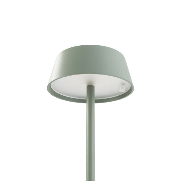 LED Akku Tischlampe Alu Grün 10 h IP54 3000 K H:32 cm
