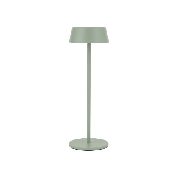 LED Akku Tischlampe Alu Grün 10 h IP54 3000 K H:32 cm