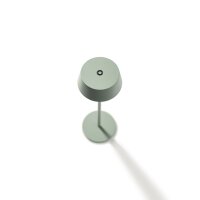 LED Akku Tischlampe Alu Grün 10 h IP54 3000 K H:32 cm
