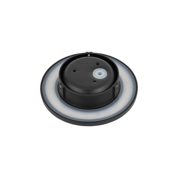 LED Wandlampe Schwarz indirekt IP54 3000 K Ø13 cm außen