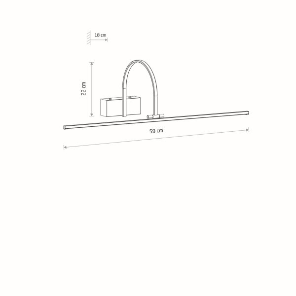 LED Bilderlampe Aluminium Weiß 3000 K 59 cm lang