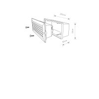 Industrie Einbaustrahler Graphit Glas E27 IP65 B:10 cm
