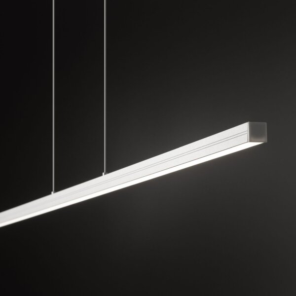 LED Pendelleuchte Aluminium Stahl Weiß 120 cm 4000 K