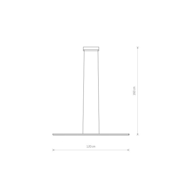 LED Pendelleuchte Aluminium Stahl Weiß 120 cm 4000 K