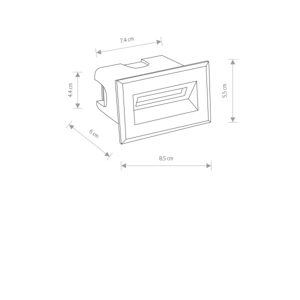 LED Einbauspot Schwarz Aluminium IP65 3000 K rund
