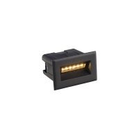 LED Einbauspot Schwarz Aluminium IP65 3000 K rund
