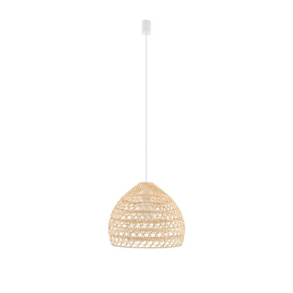 Skandinavische Hängelampe Rattan Natur E27 L:30 cm