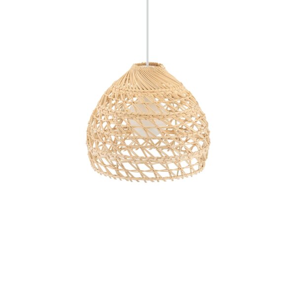 Skandinavische Hängelampe Rattan Natur E27 L:30 cm