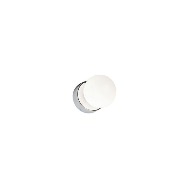 Wandleuchte Glas Stahl Chrom IP44 G9 B:8 cm blendarm