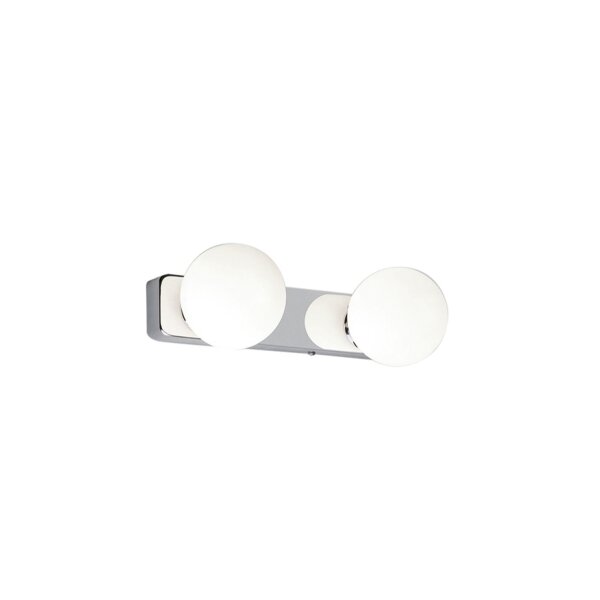 Wandlampe Glas Stahl Chrom IP44 G9 B:25 cm blendarm