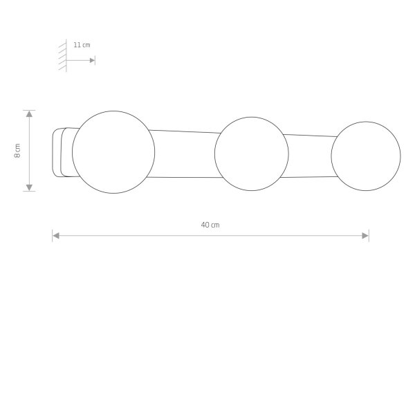 Wandlampe Glas Stahl Chrom G9 B:40 cm blendarm