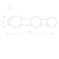 Wandlampe Glas Stahl Chrom G9 B:40 cm blendarm