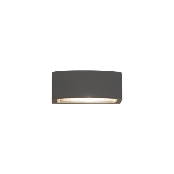 Außenwandleuchte Graphit Aluminium IP65 E27 H:22 cm