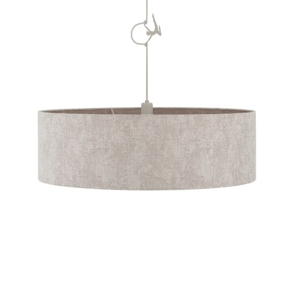 Hängelampe Seidengrau Stoff E27 rund Ø65 cm Modern
