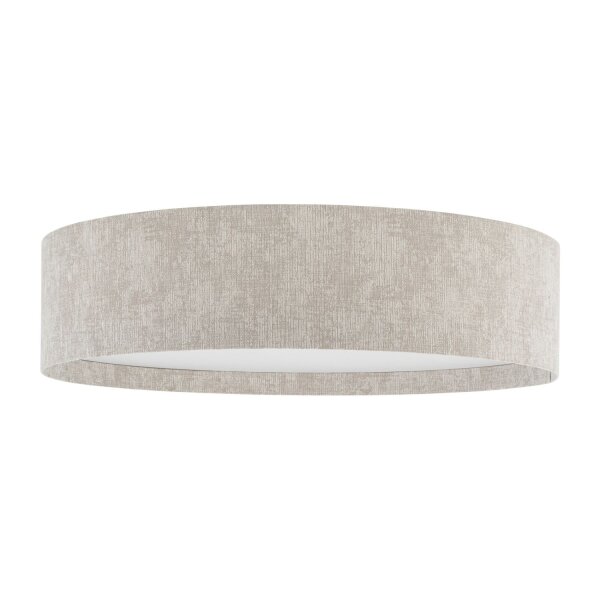 Deckenleuchte Stoff Beige E27 B:65 cm rund Modern