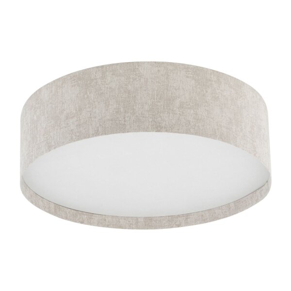 Deckenleuchte Stoff Beige E27 B:65 cm rund Modern
