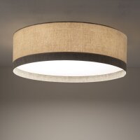 Deckenleuchte Stoff Beige E27 B:65 cm rund Modern