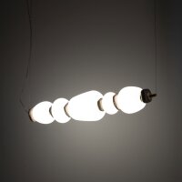 LED Hängelampe Keramik Glas Braun Weiß 3000 K...