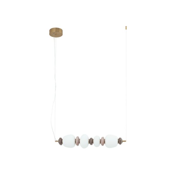 LED Pendelleuchte Keramik Glas Braun 3000 K L:71 cm